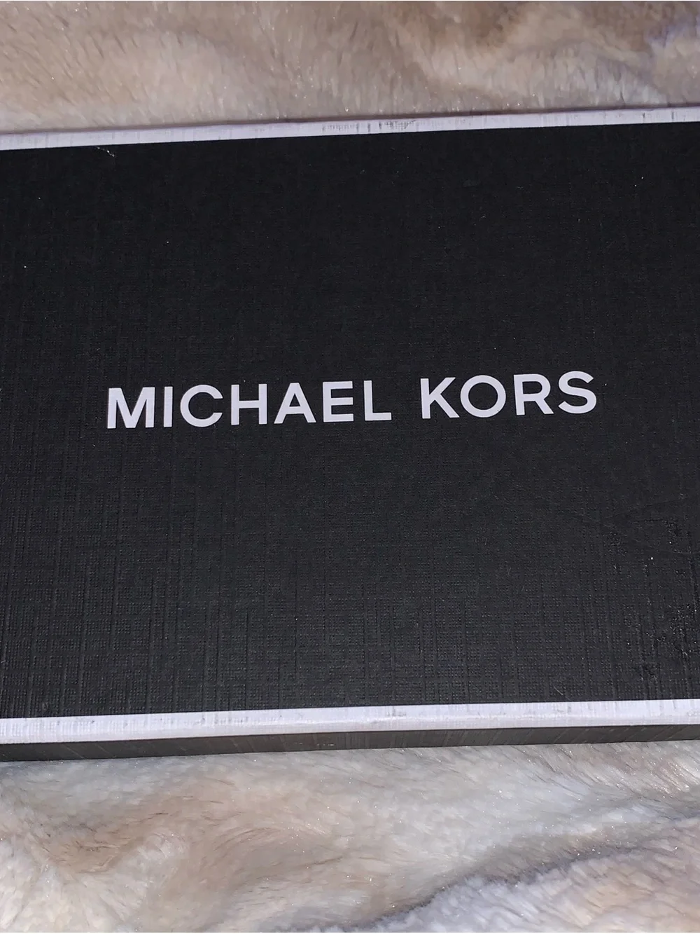 Michael Kors Black Signature Card Holder & Key Ring Set